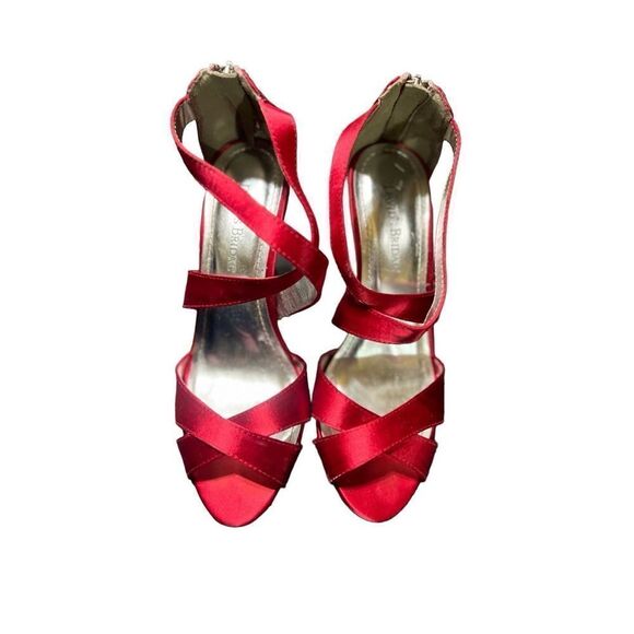David's Bridal GIA Red Strappy Heels Sandals Size 7 - Picture 2 of 6
